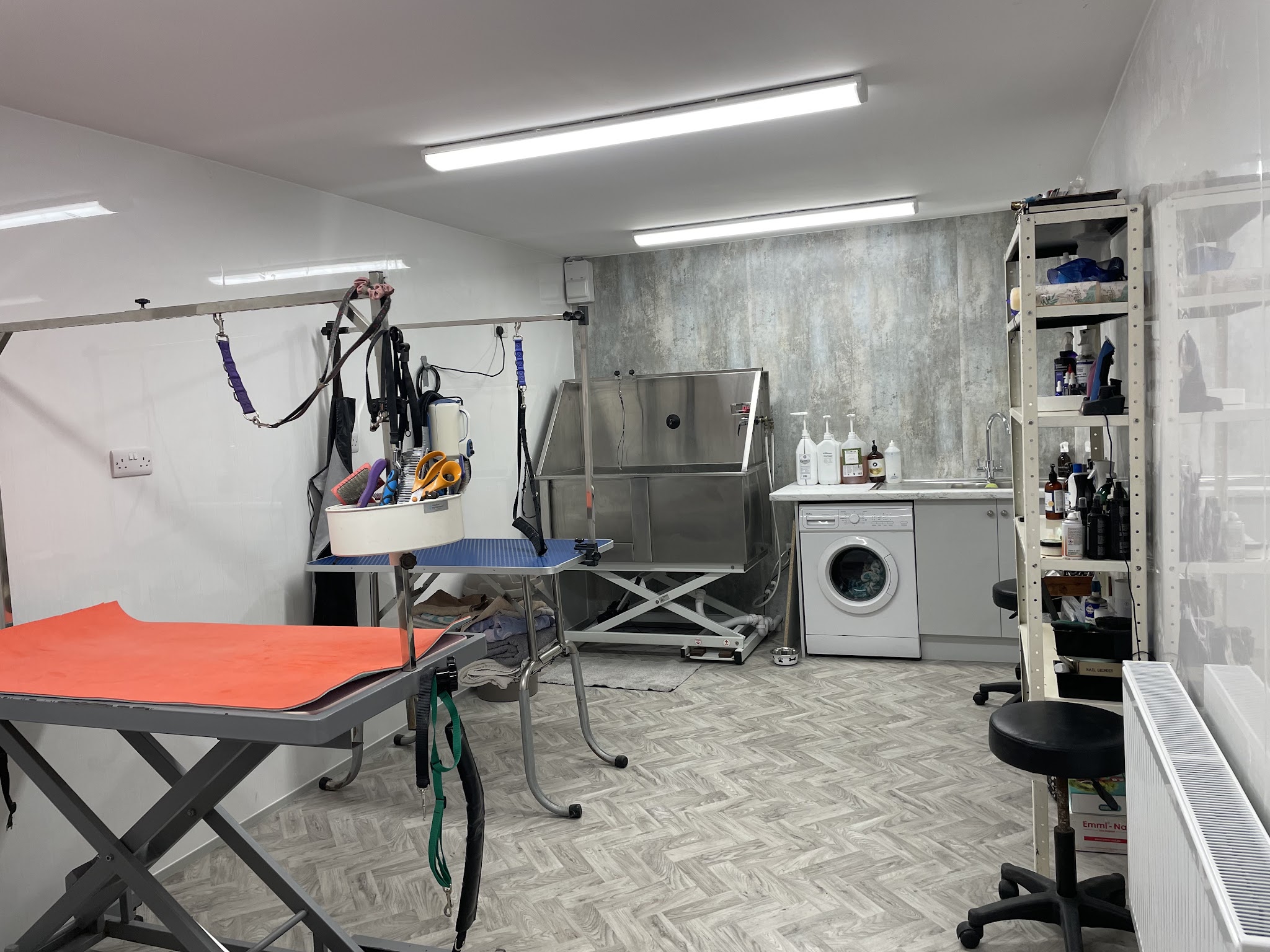 Inside the Barks & Bubbles grooming salon